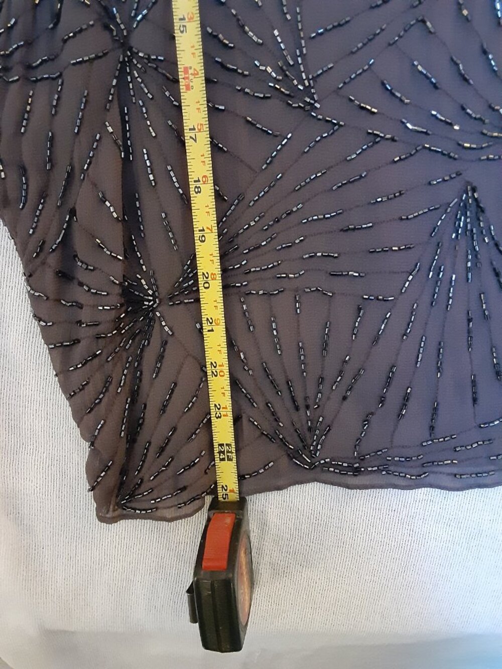 Tolani Nina cocktail top sequin blouse cap sleeves sz M fully lined - Picture 6 of 14